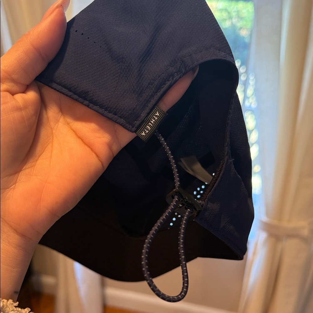 Athleta Dark Navy Performance Visor with Adjustable Drawcord